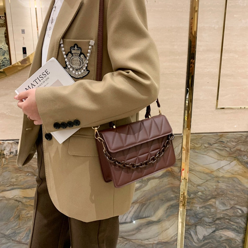 Bolsa Feminina de Couro 2 em 1 Durável e Estilosa